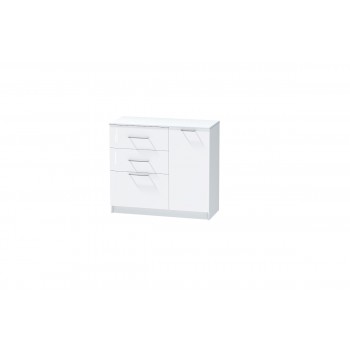 Комод 2 "Иннэс-7" Белый глянец (Диал)